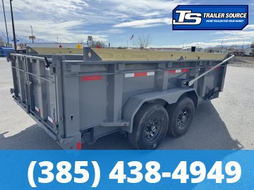 7x14 Diamond C LPT 207 Dump Trailer - 32" Sides - 15.5K GVWR - 14 Ply Tires, Long Arm Tarp