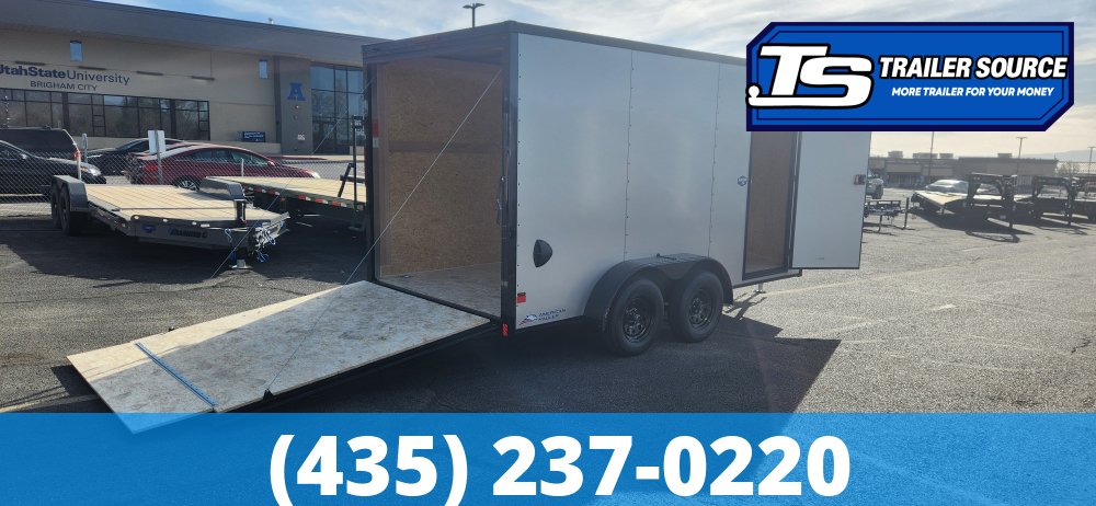 7x14 American Hauler Arrow Deluxe Enclosed Cargo Trailer - 7'0" Interior - 7K GVWR - Black Out Package