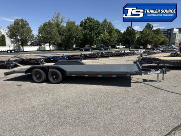 8.5x22 Lamar CC Wide Body w/ Drive Over Fenders Flatbed Car Hauler Trailer - 10K GVWR - D-Rings, Full Steel Floor