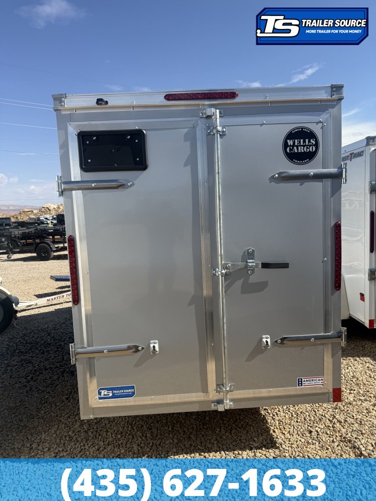 5x10 Wells Cargo Fast Trac Deluxe Enclosed Cargo Trailer - 5'6" Interior - 3.5K GVWR - .080 PolyCor, Barn Doors