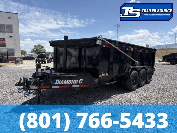 7x16 Diamond C LPT 307 Dump Trailer - 24K GVWR - Stabilizer Jacks
