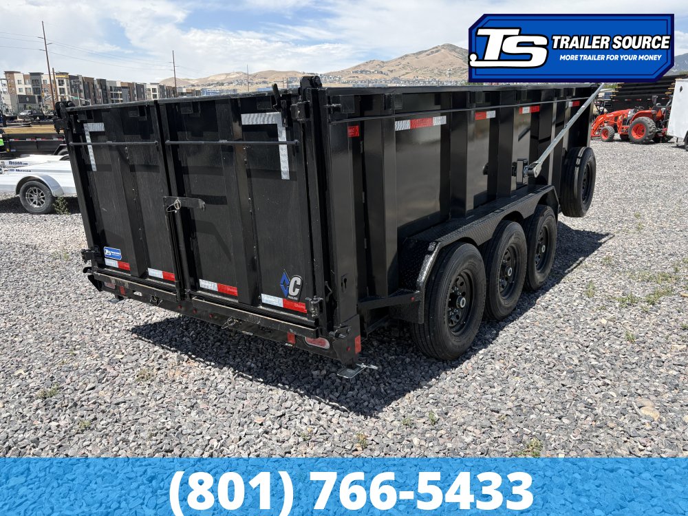 7x16 Diamond C LPT 307 Dump Trailer - 24K GVWR - Stabilizer Jacks