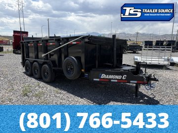 7x16 Diamond C LPT 307 Dump Trailer - 24K GVWR - Stabilizer Jacks