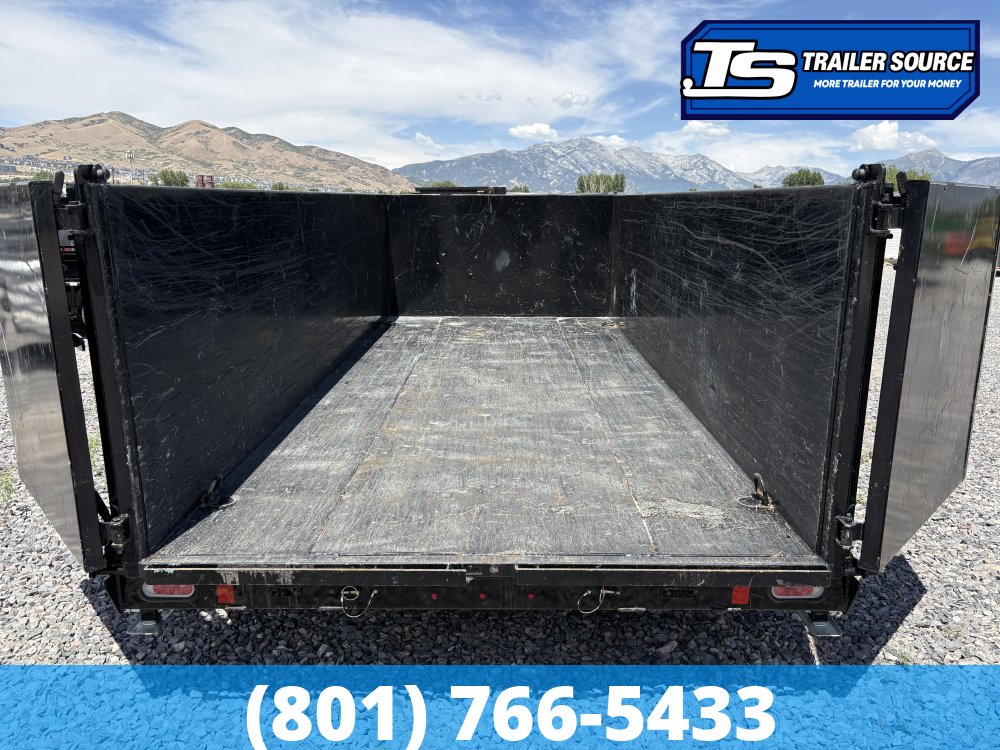 7x16 Diamond C LPT 307 Dump Trailer - 24K GVWR - Stabilizer Jacks