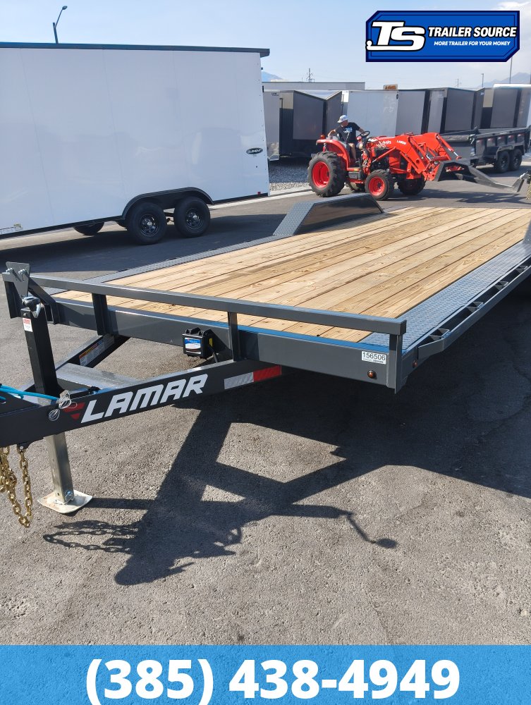 8.5x22 Lamar CC Wide Body w/ Drive Over Fenders Flatbed Car Hauler Trailer - 10K GVWR -
