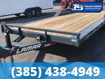 8.5x22 Lamar CC Wide Body w/ Drive Over Fenders Flatbed Car Hauler Trailer - 10K GVWR -
