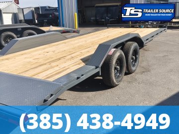 8.5x22 Lamar CC Wide Body w/ Drive Over Fenders Flatbed Car Hauler Trailer - 10K GVWR -
