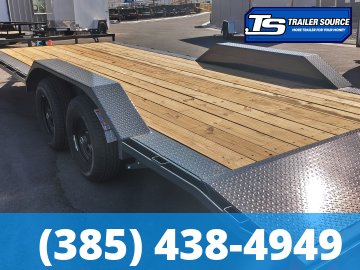 8.5x22 Lamar CC Wide Body w/ Drive Over Fenders Flatbed Car Hauler Trailer - 10K GVWR -