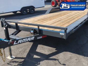 8.5x22 Lamar CC Wide Body w/ Drive Over Fenders Flatbed Car Hauler Trailer - 10K GVWR -