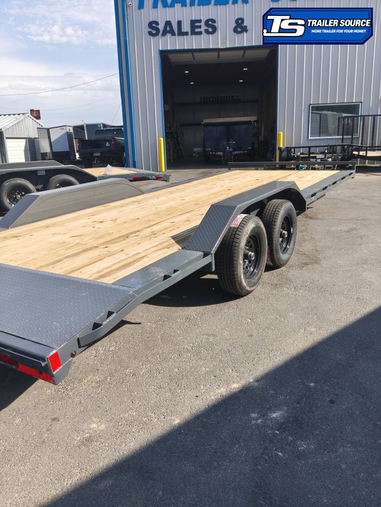 8.5x22 Lamar CC Wide Body w/ Drive Over Fenders Flatbed Car Hauler Trailer - 10K GVWR -