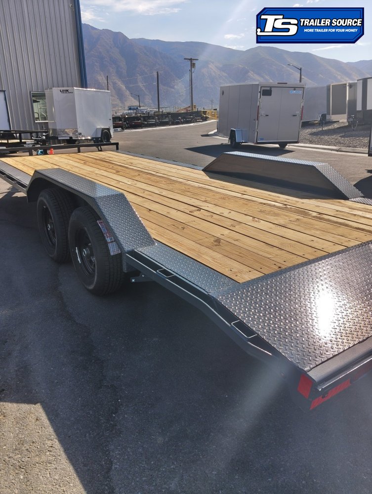 8.5x22 Lamar CC Wide Body w/ Drive Over Fenders Flatbed Car Hauler Trailer - 10K GVWR -
