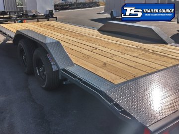 8.5x22 Lamar CC Wide Body w/ Drive Over Fenders Flatbed Car Hauler Trailer - 10K GVWR -