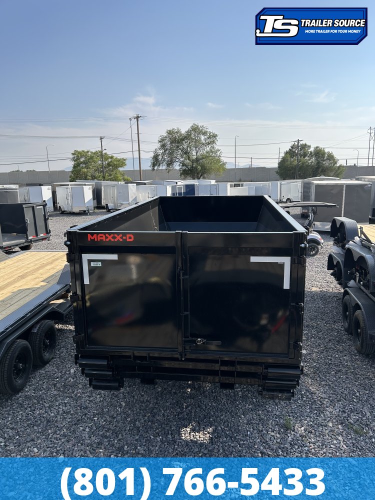 Maxx-D ROX Gooseneck 7x14 ft Roll Off Trailer  17.5K GVWR Electric Tarp