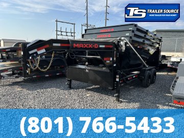 Maxx-D ROX Gooseneck 7x14 ft Roll Off Trailer  17.5K GVWR Electric Tarp
