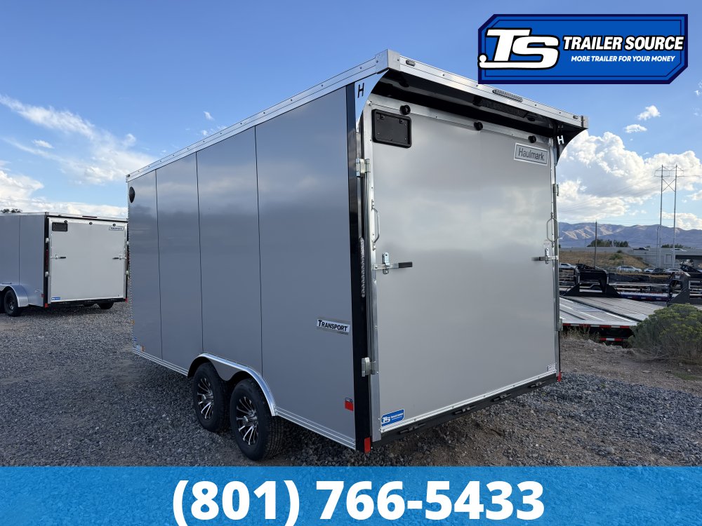8.5x16 Haulmark Transport Canyon Edition Enclosed Cargo Trailer - 7'6" Interior - 10K GVWR - .080 PolyCor, Aluminum Outer Wheels, Dovetail, Protective Flooring, Ramp Door, Ramp Ext
