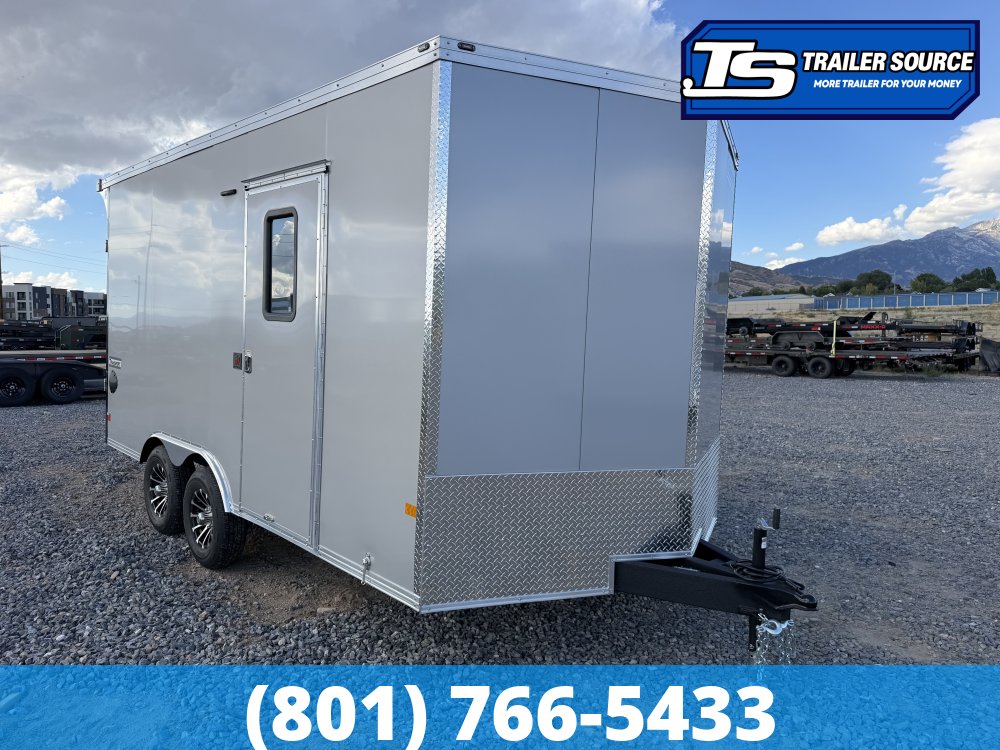 8.5x16 Haulmark Transport Canyon Edition Enclosed Cargo Trailer - 7'6" Interior - 10K GVWR - .080 PolyCor, Aluminum Outer Wheels, Dovetail, Protective Flooring, Ramp Door, Ramp Ext