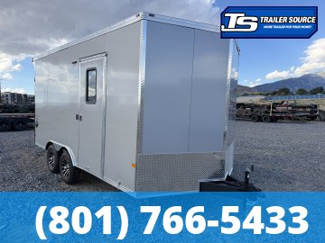 8.5x16 Haulmark Transport Canyon Edition Enclosed Cargo Trailer - 7'6" Interior - 10K GVWR - .080 PolyCor, Aluminum Outer Wheels, Dovetail, Protective Flooring, Ramp Door, Ramp Ext
