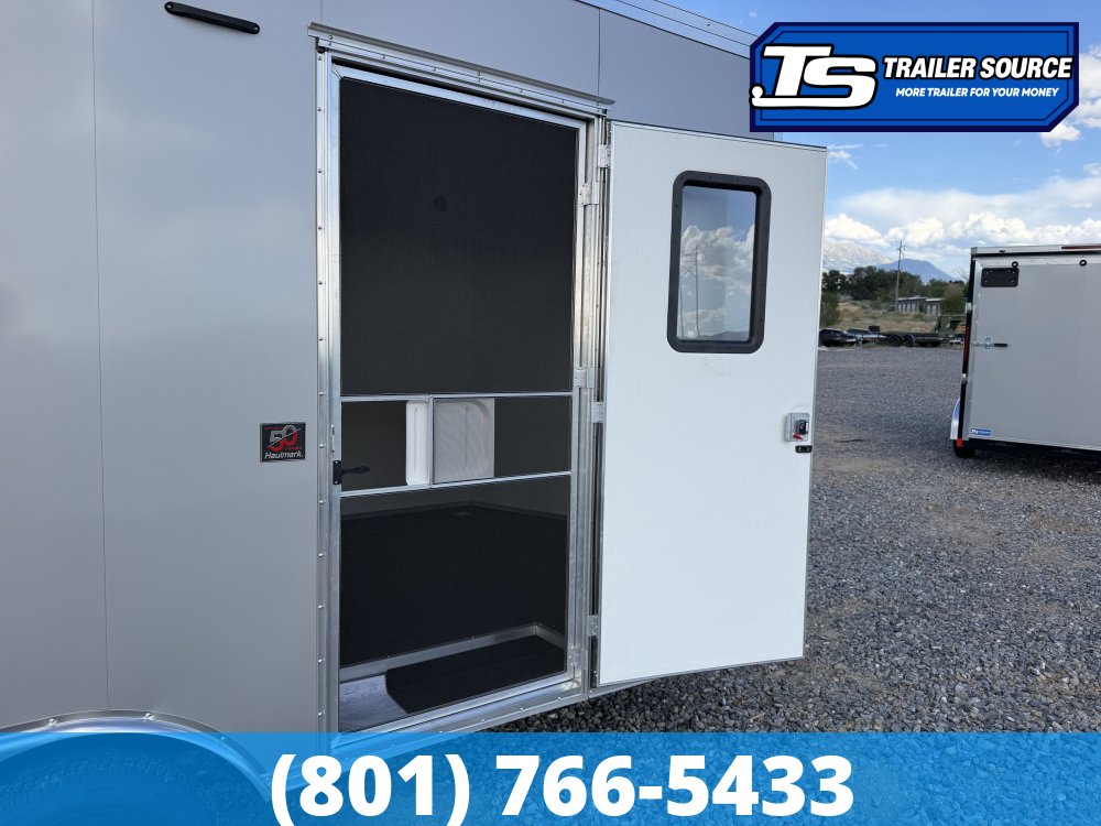 8.5x16 Haulmark Transport Canyon Edition Enclosed Cargo Trailer - 7'6" Interior - 10K GVWR - .080 PolyCor, Aluminum Outer Wheels, Dovetail, Protective Flooring, Ramp Door, Ramp Ext