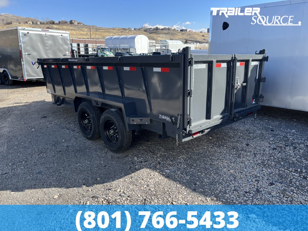 7x16 Lamar DT Telescopic 36" Sides 14K Dump Trailer