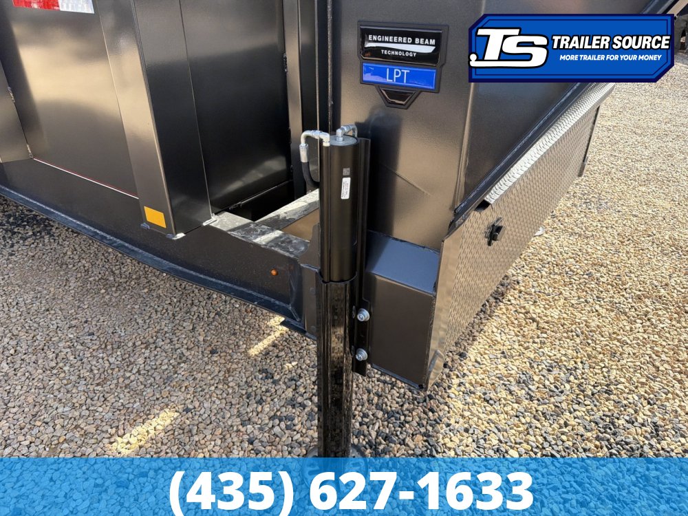 7x16 Diamond C LPT-GN 210 Gooseneck Dump Trailer - 32" Sides - 23K GVWR - Board Brackets, Hydraulic Jack(s)