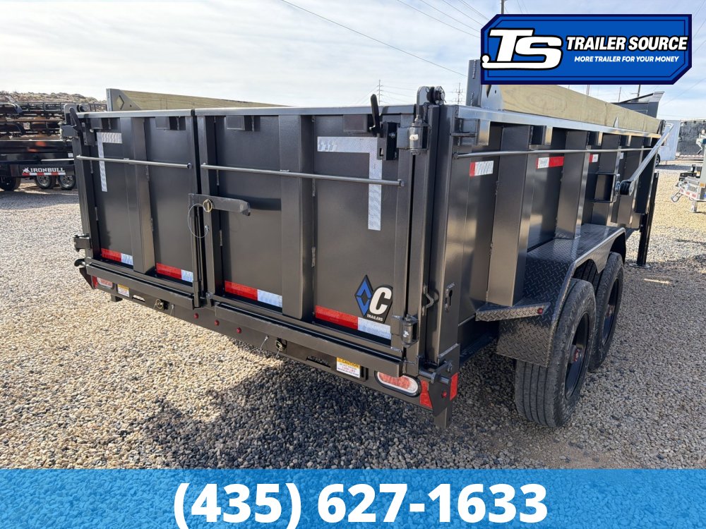 7x16 Diamond C LPT-GN 210 Gooseneck Dump Trailer - 32" Sides - 23K GVWR - Board Brackets, Hydraulic Jack(s)
