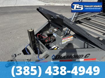 7x14 Diamond C LPT 207 Dump Trailer - 32" Sides - 15.5K GVWR - 14 Ply Tires, Long Arm Tarp