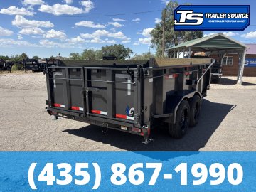 7x14 Diamond C LPT 208 Pacesetter Pkg Dump Trailer - 32" Sides - 18K GVWR - 7 Gauge Floor and Walls, ABS Brakes, Board Brackets, Long Arm Tarp, Solar Panel, Stabilizer Jacks
