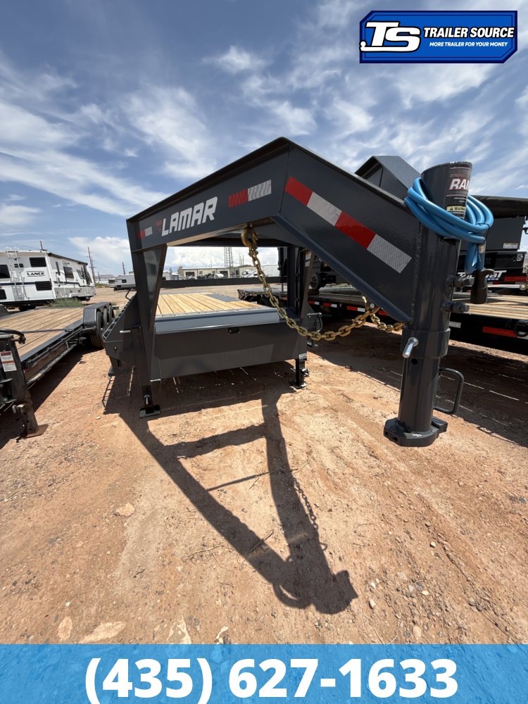 8.5x26 Lamar FA Gooseneck Deckover Tilt Trailer - 21K GVWR -
