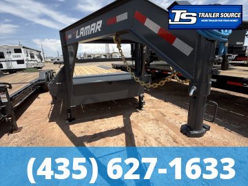 8.5x26 Lamar FA Gooseneck Deckover Tilt Trailer - 21K GVWR -