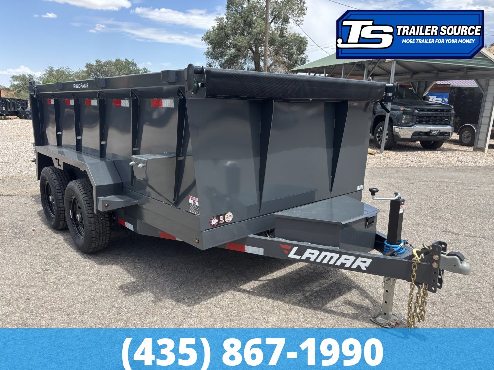 6.5x12 Lamar DM Dump Trailer - 36" Sides - 10K GVWR -