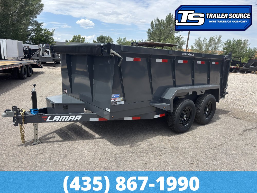 6.5x12 Lamar DM Dump Trailer - 36" Sides - 10K GVWR -