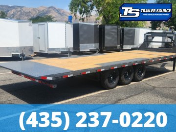 8.5x26 Lamar FA Gooseneck Deckover Tilt Trailer - 21K GVWR - Winch Plate