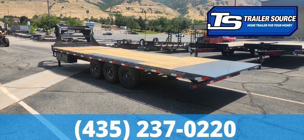 8.5x26 Lamar FA Gooseneck Deckover Tilt Trailer - 21K GVWR - Winch Plate