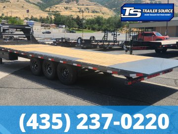 8.5x26 Lamar FA Gooseneck Deckover Tilt Trailer - 21K GVWR - Winch Plate