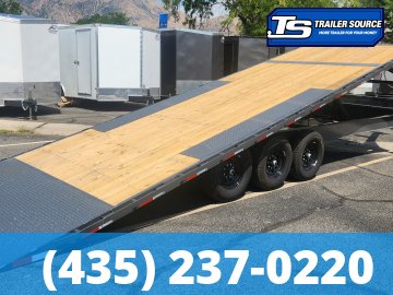 8.5x26 Lamar FA Gooseneck Deckover Tilt Trailer - 21K GVWR - Winch Plate