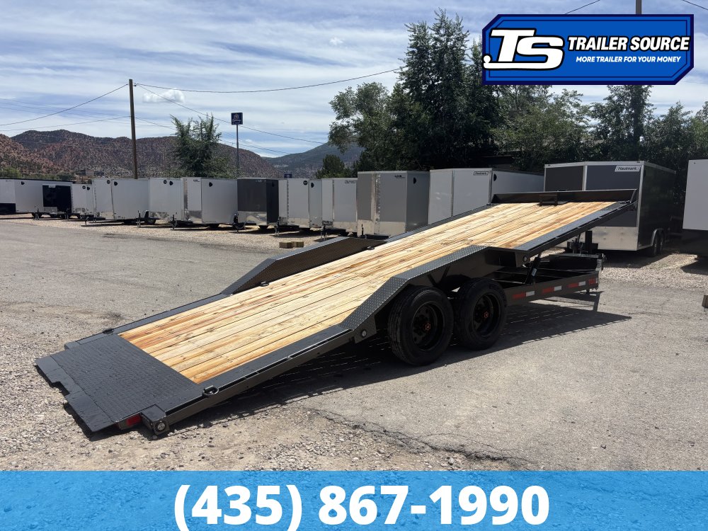 8.5x24 Maxx-D T8X Wide Body w/ Drive Over Fenders Power Tilt Trailer - 17.5K GVWR - Hydraulic Jack(s), Winch Plate