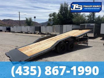 8.5x24 Maxx-D T8X Wide Body w/ Drive Over Fenders Power Tilt Trailer - 17.5K GVWR - Hydraulic Jack(s), Winch Plate