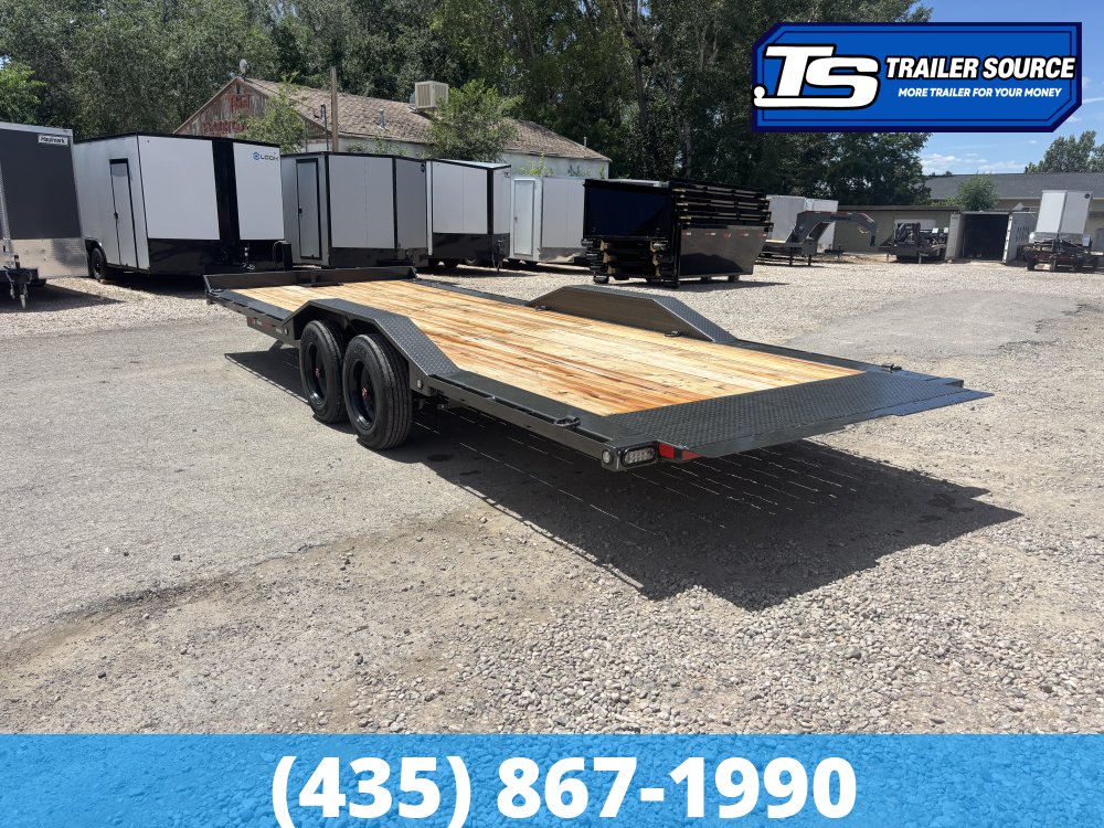 8.5x24 Maxx-D T8X Wide Body w/ Drive Over Fenders Power Tilt Trailer - 17.5K GVWR - Hydraulic Jack(s), Winch Plate