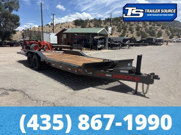 8.5x24 Maxx-D T8X Wide Body w/ Drive Over Fenders Power Tilt Trailer - 17.5K GVWR - Hydraulic Jack(s), Winch Plate