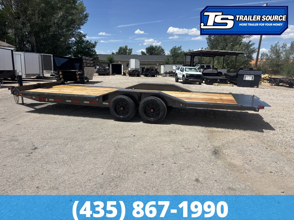 8.5x24 Maxx-D T8X Wide Body w/ Drive Over Fenders Power Tilt Trailer - 17.5K GVWR - Hydraulic Jack(s), Winch Plate