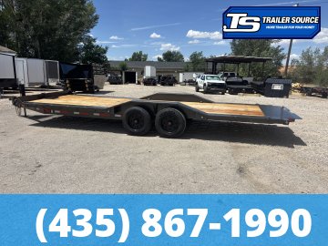 8.5x24 Maxx-D T8X Wide Body w/ Drive Over Fenders Power Tilt Trailer - 17.5K GVWR - Hydraulic Jack(s), Winch Plate