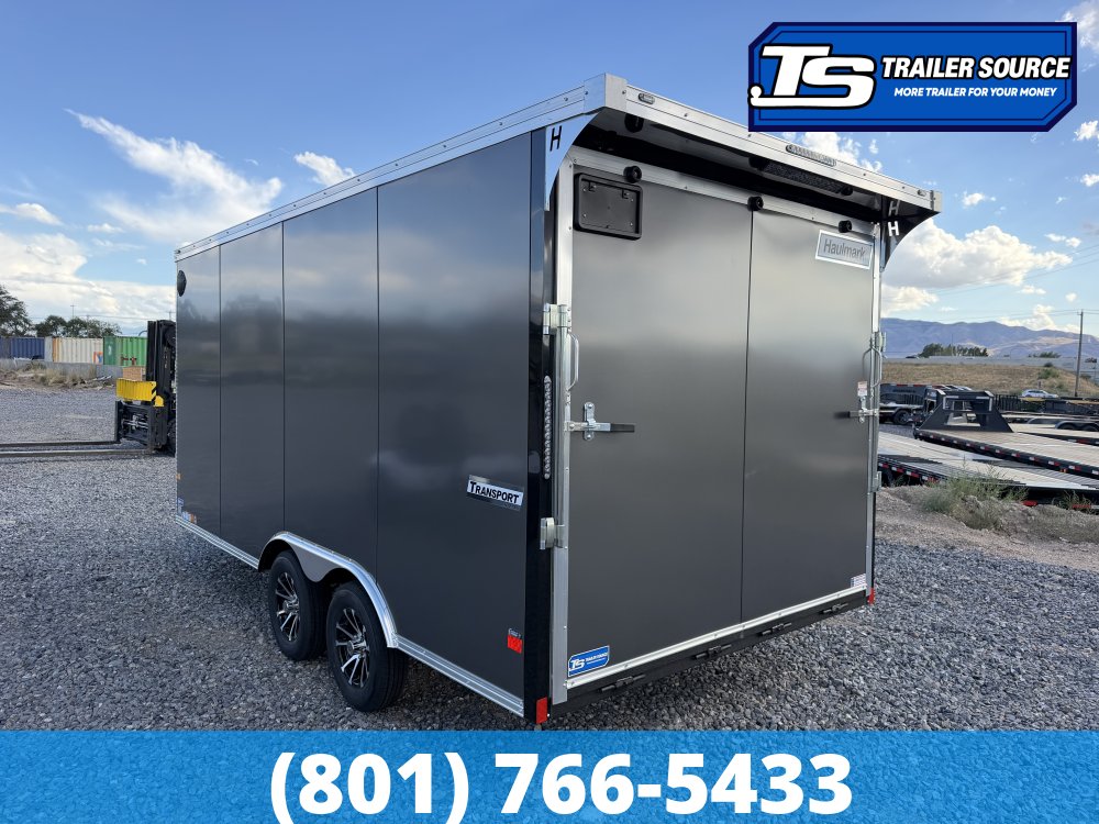 8.5x16 Haulmark Transport Canyon Edition Enclosed Cargo Trailer - 7'0" Interior - 7K GVWR - .080 PolyCor, Aluminum Outer Wheels, Dovetail, Protective Flooring, Ramp Door, Ramp Exte