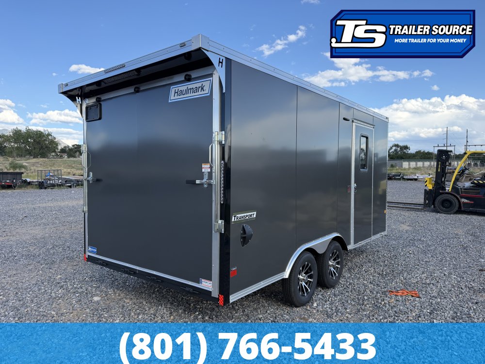 8.5x16 Haulmark Transport Canyon Edition Enclosed Cargo Trailer - 7'0" Interior - 7K GVWR - .080 PolyCor, Aluminum Outer Wheels, Dovetail, Protective Flooring, Ramp Door, Ramp Exte