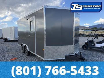 8.5x16 Haulmark Transport Canyon Edition Enclosed Cargo Trailer - 7'0" Interior - 7K GVWR - .080 PolyCor, Aluminum Outer Wheels, Dovetail, Protective Flooring, Ramp Door, Ramp Exte
