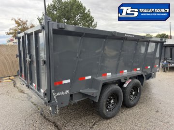 7x14 Lamar DT Dump Trailer - 48" Sides - 14K GVWR - Telescopic