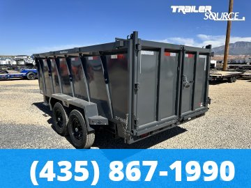 7x14 Lamar DT Telescopic 48" Sides 14K Dump Trailer