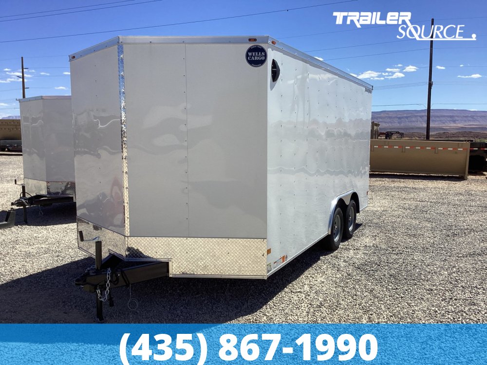 8.5x16 Wells Cargo Fast Trac Deluxe 7'0" Interior 7K Tandem Axle Enclosed Cargo