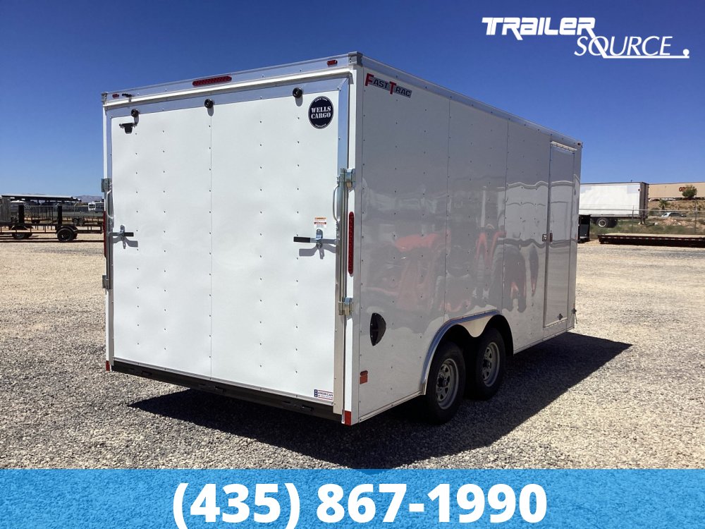 8.5x16 Wells Cargo Fast Trac Deluxe 7'0" Interior 7K Tandem Axle Enclosed Cargo