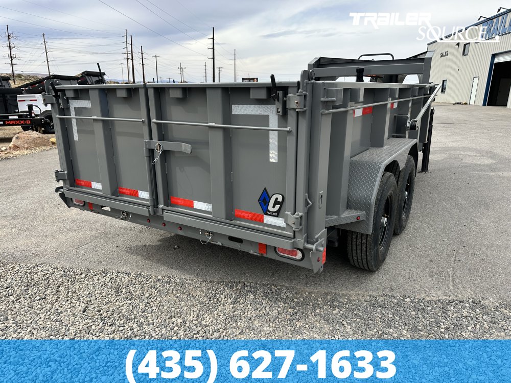 7x14 Diamond C LPT-GN Telescopic Dump Gooseneck 15K 32" Sides Dump