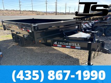 8x16 Iron Bull DDP Dump Trailer - 18" Sides - 15K GVWR